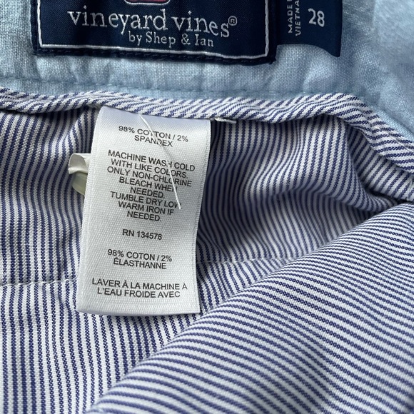 Vineyard Vines Sky Blue Breaker shorts w pockets flat front size 28 - Picture 3 of 7